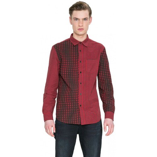 Vêtements Homme Chemises manches longues Desigual Chemise Homme Isma Rouge 17WMCW98 Rouge