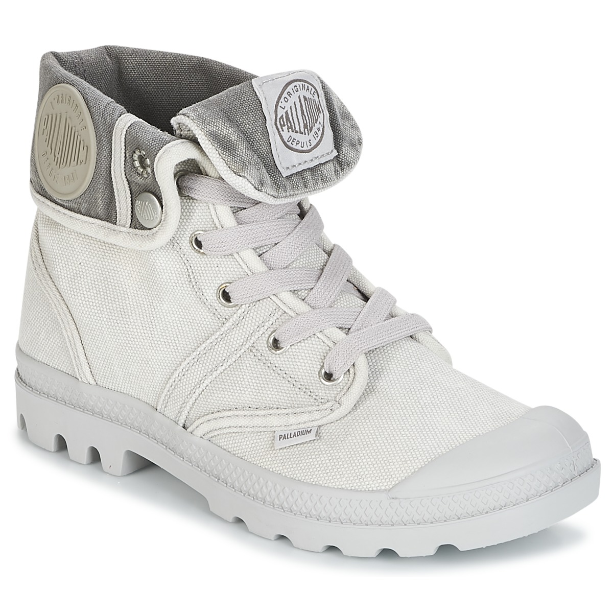 Chaussures Femme Sneakers Boots Palladium US BAGGY Gris / Métal