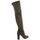 Chaussures Femme Bottes ville Pao Cuissardes stretch velours Taupe