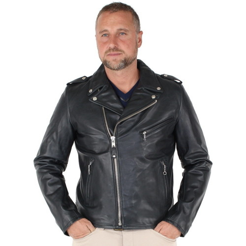 Schott Blouson Perfecto en cuir Ref 41821 Noir Noir - Livraison Gratuite |  Spartoo ! - Vêtements Blousons Homme 403,75 €