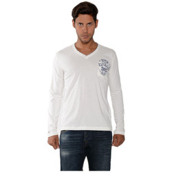 Vêtements Homme T-shirts manches longues Kaporal T Shirt Homme Zalog Blanc Blanc