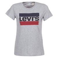 Levi's THE PERFECT TEE Gris - Vêtements T-shirts manches courtes Femme  31,00 €