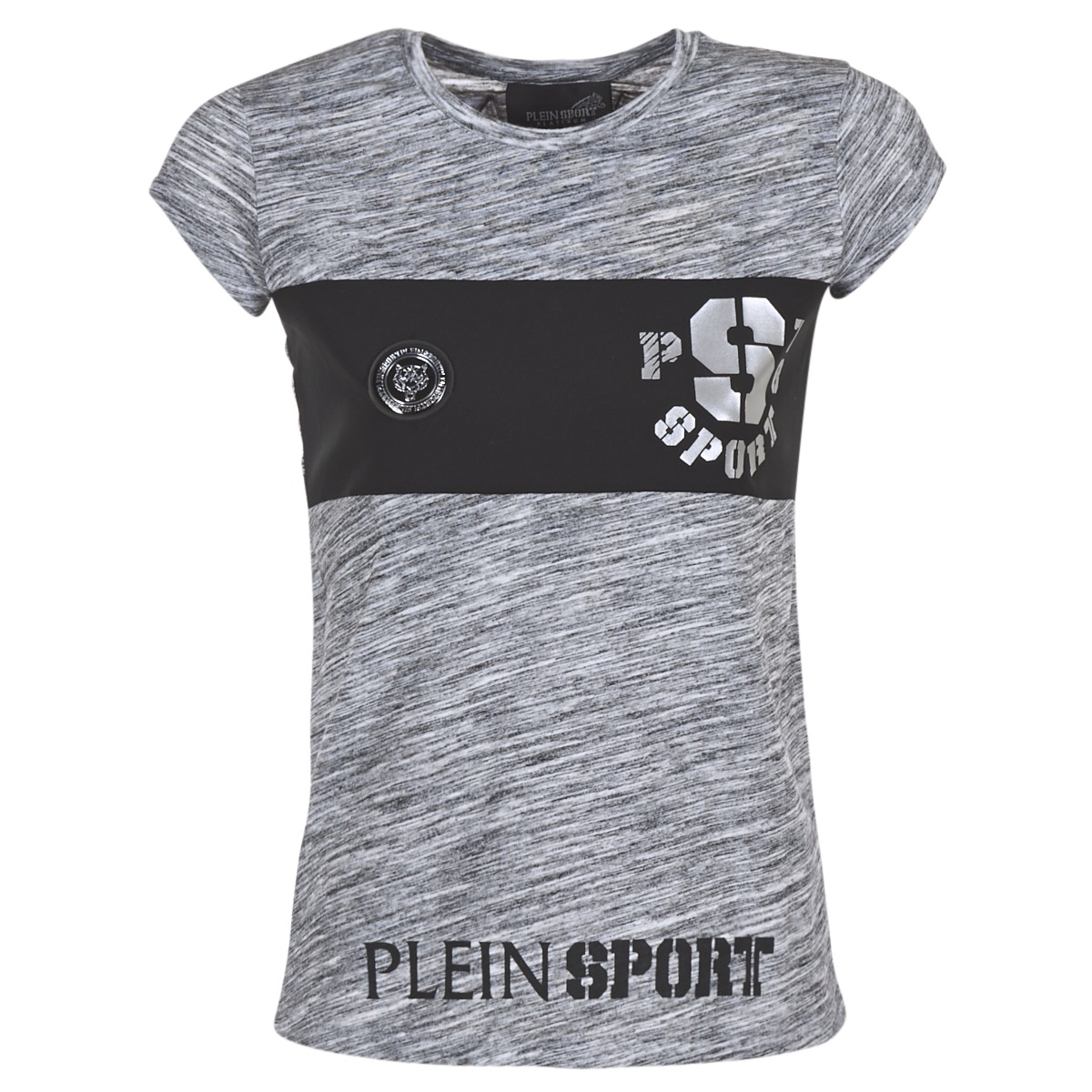 VêPhipps Femme T-shirts manches courtes Philipp Plein Sport THINK WHAT U WANT Gris
