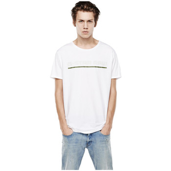 Vêtements Homme T-shirts manches courtes G-Star Raw T-Shirt rez Homme Blanc Motifs Gris/kaki Gris