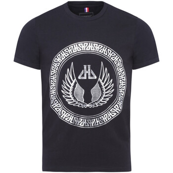 Vêtements Homme Brave Soul Gestreiftes Retro-T-Shirt in Rot Horspist Paul Booster  (Noir/Argent) Noir