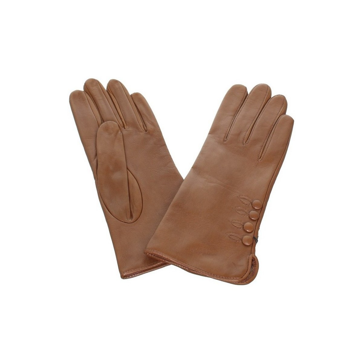 Accessoires textile Femme Gants Glove Story Gants en cuir agneau ref_glo23659 liege Marron