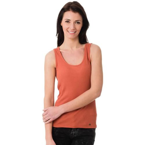 Débardeurs & T-shirts Sans Manche Kaporal FRIDA CHUTNEY Orange - Vêtements Débardeurs / T-shirts sans manche Femme 35 