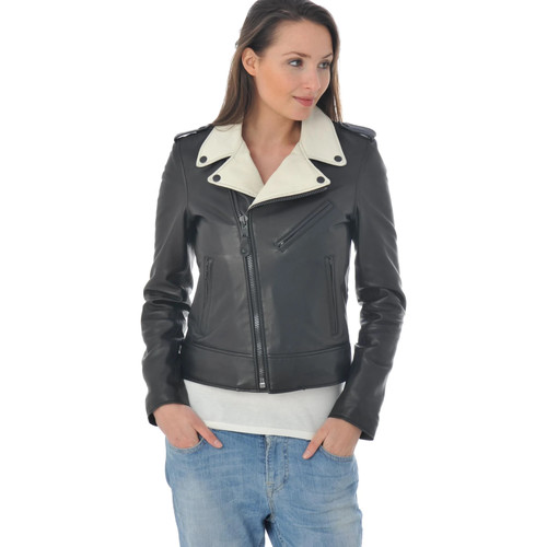 Vêtements Femme Malles / coffres de rangements Schott LCW1601D BLACK OFF WHITE Noir