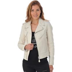 Vêtements Femme Vestes en cuir / synthétiques Schott LCW1601D WHITE Blanc