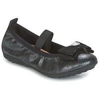 Chaussures Fille Ballerines / babies Geox J PIUMA BALLERINES Noir