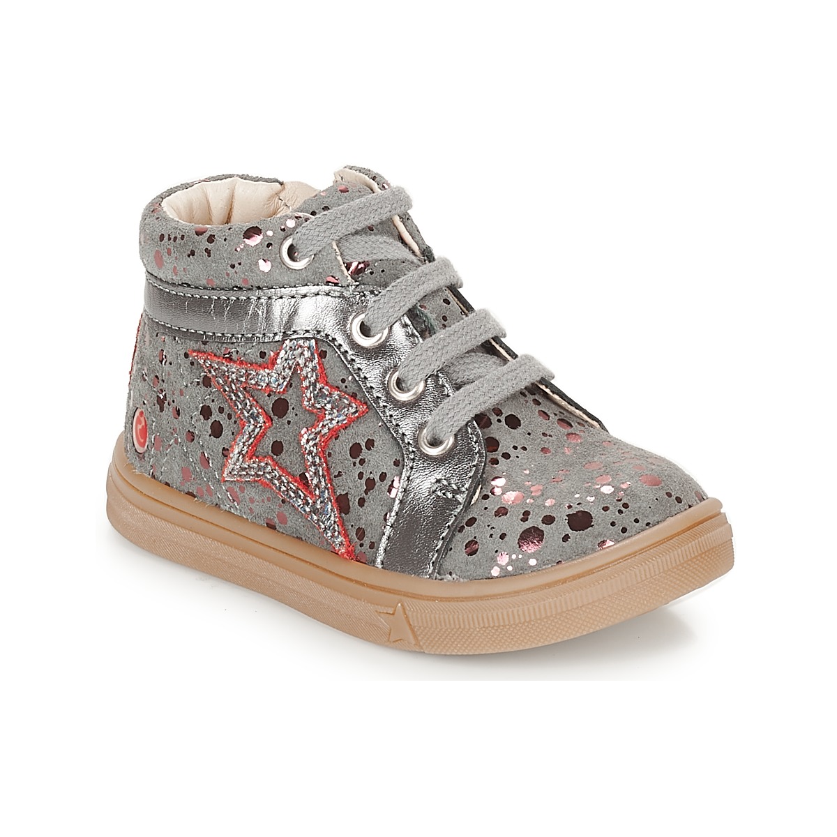 Chaussures Fille Baskets montantes GBB NAVETTE GRis / Rose