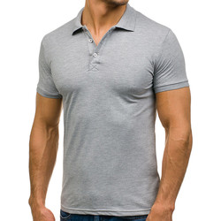 Vêtements Homme T-shirts & Polos Monsieurmode Polo décontracté pour homme Polo M10 gris clair Gris
