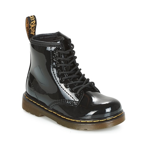 Chaussures Fille Boots Dr. Heart Martens 1460 PATENT TODDLER Noir
