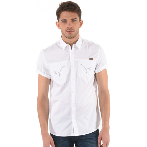 Kaporal Chemise Homme Manches Courtes Piv Blanc Blanc - Livraison Gratuite  | Spartoo ! - Vêtements Chemises manches courtes Homme 44,00 €