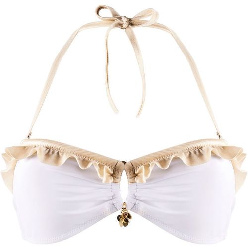 Vêtements Femme Maillots de bain 2 pièces Brigitte Bardot Haut de maillot bandeau blanc/or Palm Beach by Blanc