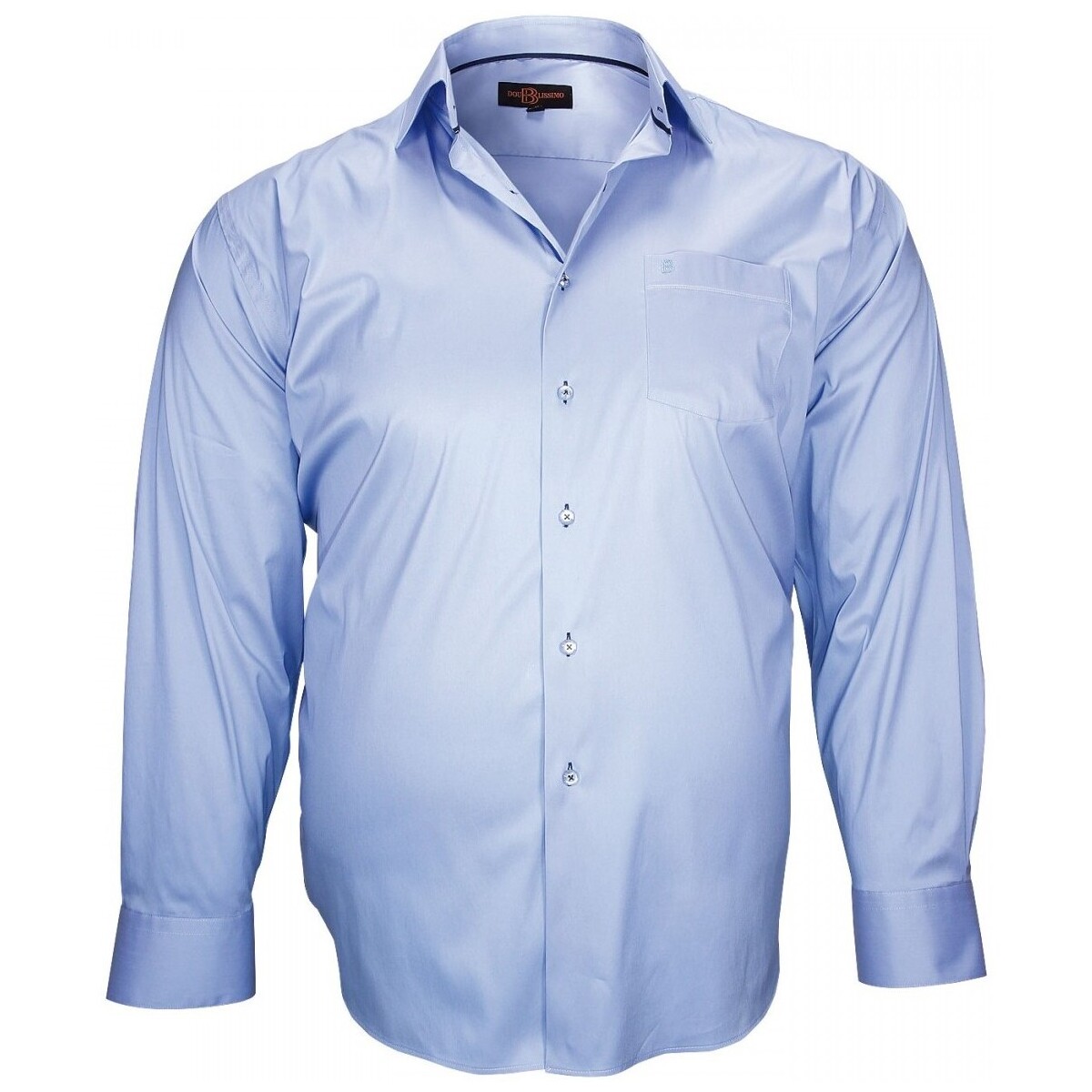 Vêtements Homme Chemises manches longues Doublissimo chemise haut de gamme lon bleu Bleu