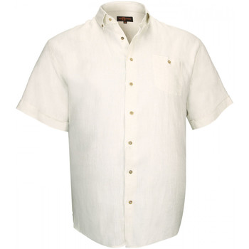 Vêtements Homme Chemises manches courtes Doublissimo chemisette en lin monte carlo beige Beige