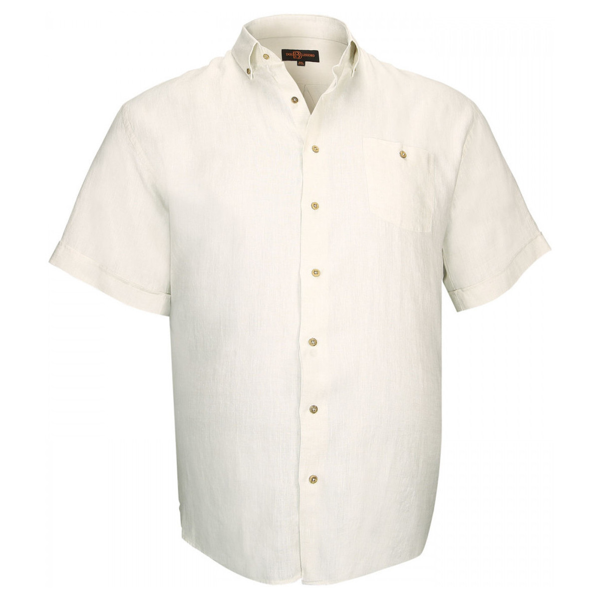 Vêtements Homme Chemises manches courtes Doublissimo chemisette en lin monte carlo beige Beige