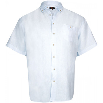 chemise doublissimo  chemisette en lin monte carlo bleu 