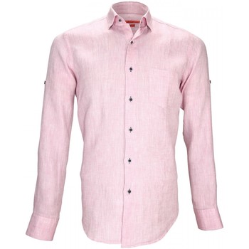 Vêtements Homme Chemises manches longues Andrew Mc Allister chemise en lin gao rose Rose