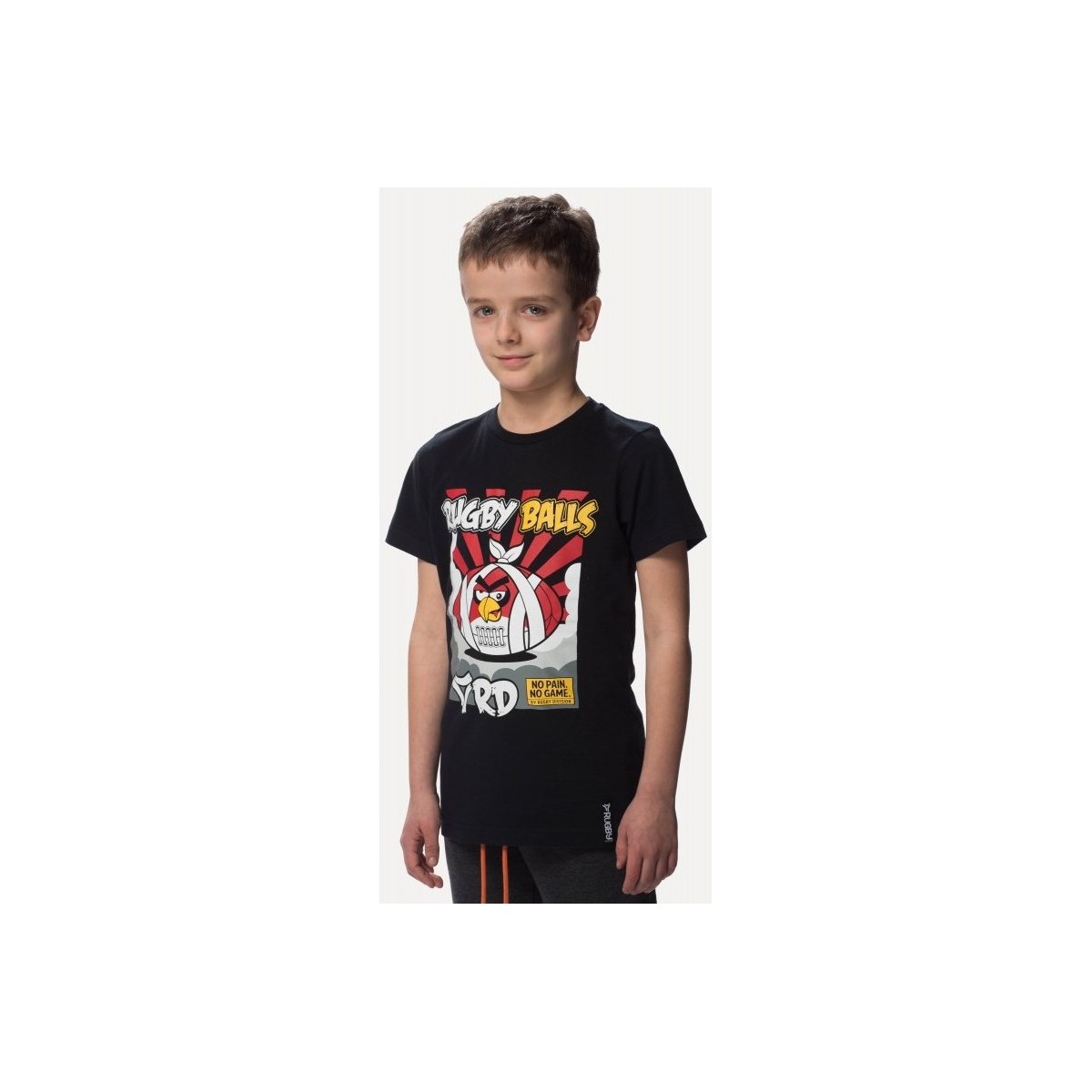 Vêtements Enfant T-shirts & Polos Rugby Division T-SHIRT RUGBY BALLS - RUGBY DI Noir