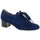 Chaussures Femme Derbies Pao Derby cuir velours Bleu