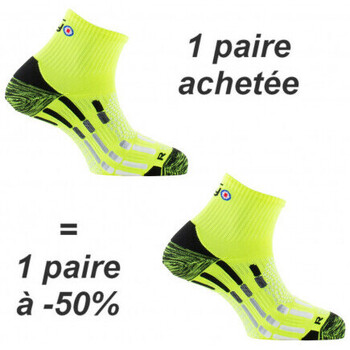 Thyo Lot de 2 paires de socquettes Pody Air Run MADE IN FRANCE Jaune