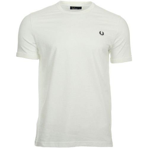 Homme Fred Perry Ringer T-Shirt blanc - Vêtements T-shirts manches courtes Homme 55 