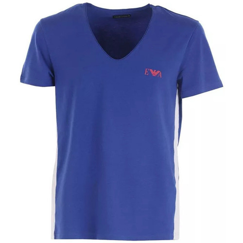 Vêtements Homme T-shirts & Polos EMPORIO VELOUR ARMANI zip-front long-sleeve short jacketni Tee-shirt Bleu