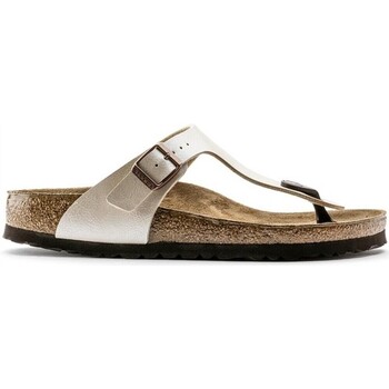 Chaussures Femme Tongs Birkenstock PANTOUFLE  GIZEH PEARL WHITE Blanc