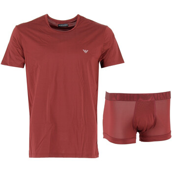 Vêtements Homme Pyjamas / Chemises de nuit Emporio Armani Kids tonal logo-print T-shirt Pyjama Rouge