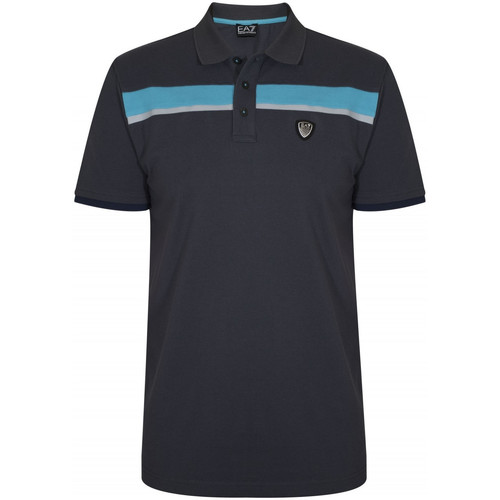 Vêtements Homme T-shirts & Polos Emporio Armani micro-check patterned curved hem shirtni Polo Gris