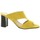 Chaussures Femme Walk & Fly Mules cuir velours Jaune