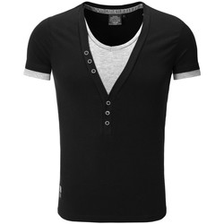 Vêtements Homme T-shirts & Polos Carisma T-shirt fashion à double col T-shirt 202 noir Noir