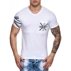 Vêtements Homme T-shirts & Polos Cabin T-shirt patent fashion Union Jack T-shirt patent C2507 blanc Blanc