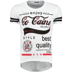 Vêtements Homme T-shirts & Polos Monsieurmode T-shirt Speed imprimé fashion homme T-shirt Speed 512029 blanc Blanc