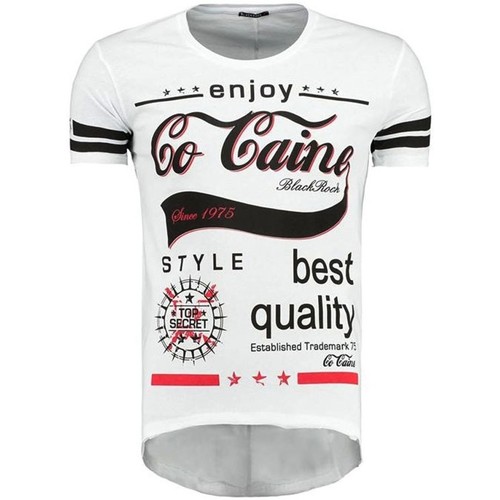 Monsieurmode T-shirt imprimé fashion homme T-shirt 512029 blanc Blanc -  Vêtements T-shirts & Polos Homme 19,90 €