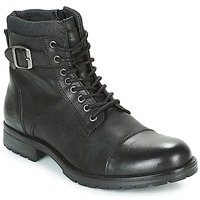 Chaussures Homme Boots Jack & Jones ALBANY LEATHER Noir