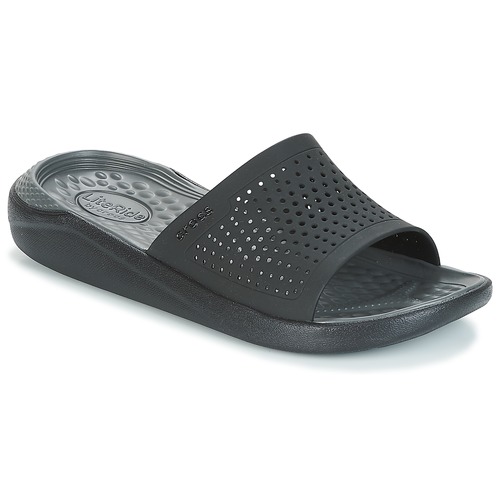 Chaussures Claquettes Slip-On Crocs LITERIDE SLIDE Noir