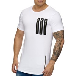 Vêtements Homme T-shirts & Polos Monsieurmode T-shirt Speed fashion oversize T-shirt Speed M948 blanc Blanc
