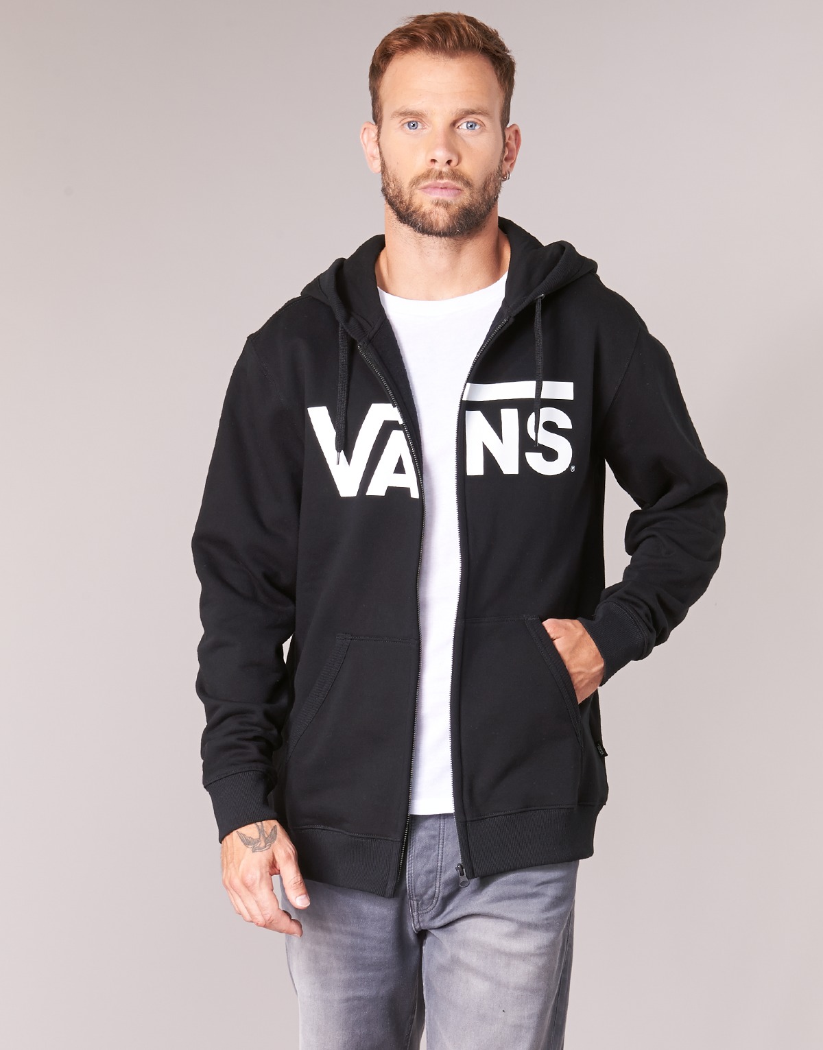 Vans VANS CLASSIC ZIP HOODIE Noir - Livraison Gratuite | Spartoo ! -  Vêtements Sweats Homme 58,49 €