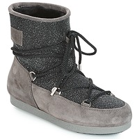 Chaussures Femme Bottes de neige Moon Boot FAR SIDE LOW SUEDE GLITTER Noir / Gris