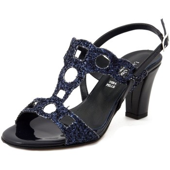 Chaussures Femme Sandales et Nu-pieds Linea Uno Femme Chaussures, Sandales en Glitter Tissu-F294 Bleu