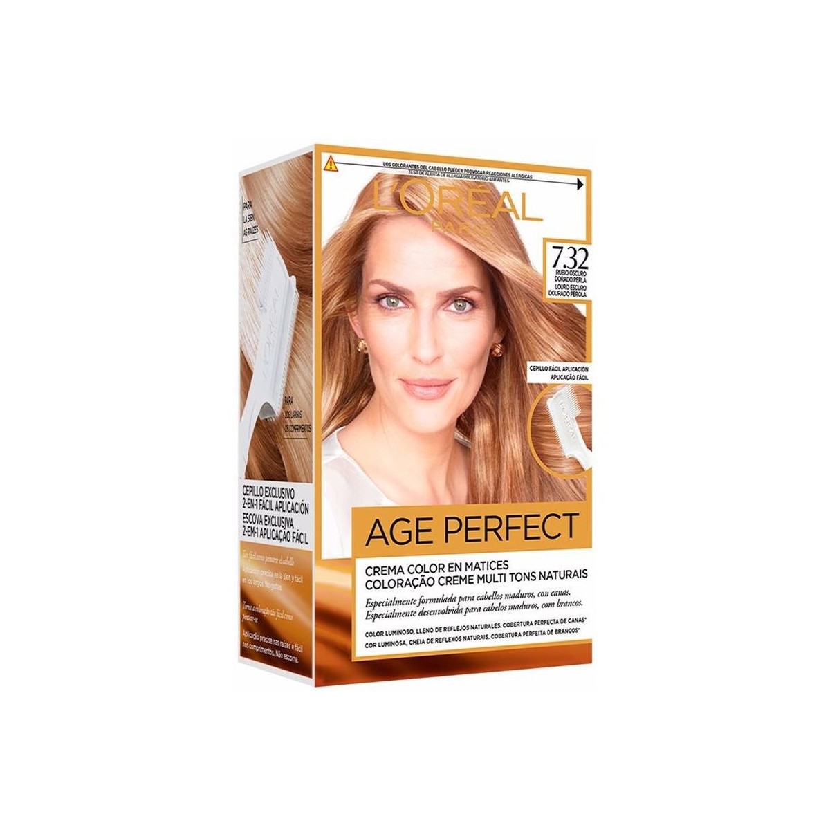 Beauté Colorations L'oréal Excellence Age Perfect Couleur De Cheveux 7.32 Blond Doré Perl 