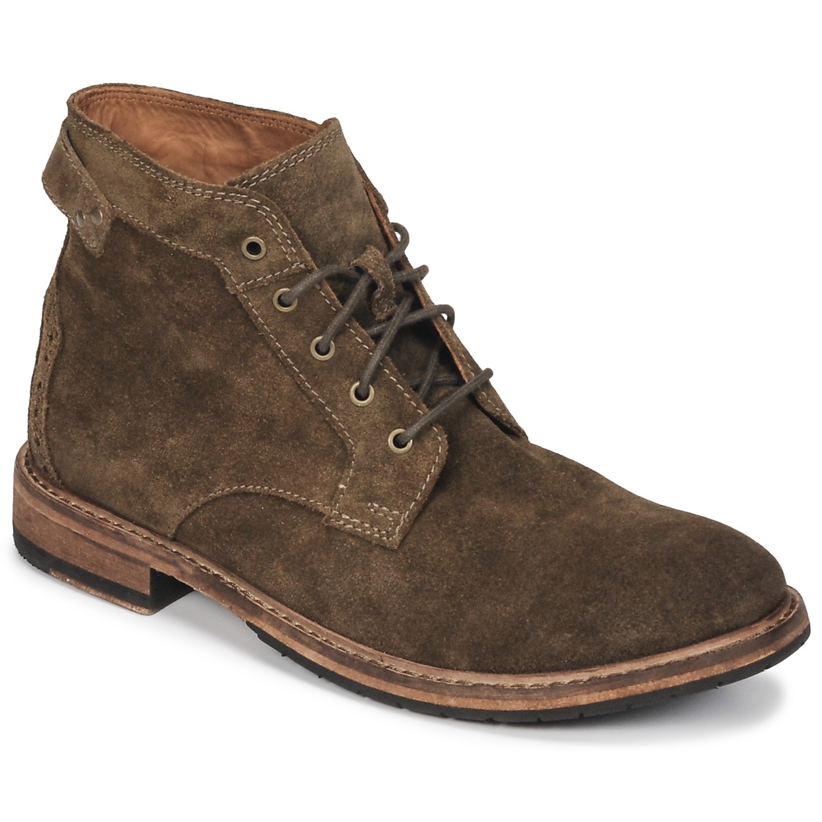 Chaussures Homme Boots Clarks Clarkdale Bud Khaki Suede
