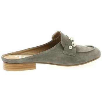 Pao Mules cuir velours Gris