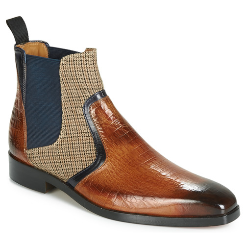 Chaussures Homme Boots Plat : 0 cm LEWIS 26 Marron / Marine