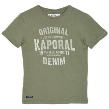 Vêtements Garçon Débardeurs / T-shirts sans manche Kaporal T-Shirt GarÃ§on Missa Kaki Vert