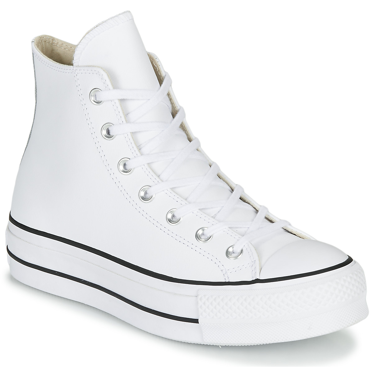 Chaussures Femme these Converse Chuck 70 High 'Egret Embossed' CHUCK TAYLOR ALL STAR LIFT CLEAN LEATHER HI Blanc