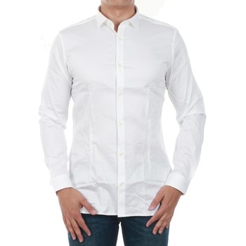 Vêtements Homme Chemises manches longues Jack & Jones 12097662 JJPRPARMA SHIRT L/S NOOS WHITE/SUPER SLIM Blanc